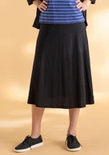 Organic cotton/modal jersey skirt - black