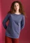 Striped essential top in organic cotton (French roast/flax blue XL)