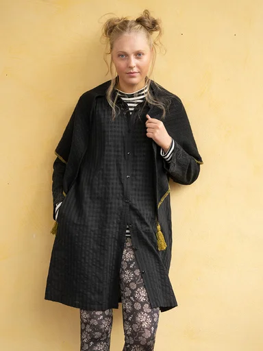 “Värmland” woven shirt dress in organic cotton