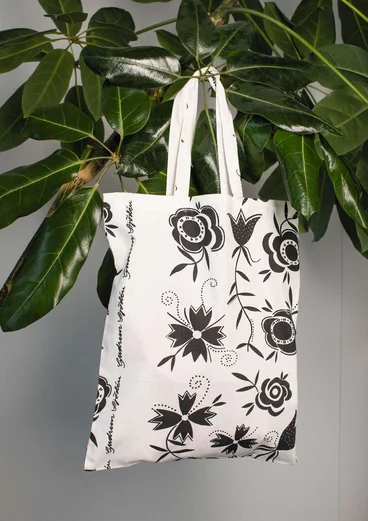 Sac en tissu de coton biologique taille M - noir