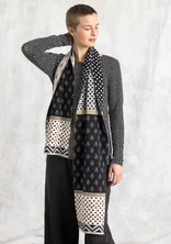 “Tove” knit scarf in organic/recycled cotton - black