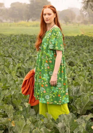 Jerseykleid „Midsommarnatt“ aus Bio-Baumwolle - seegras