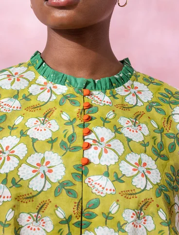 “Malli” blouse in organic cotton - leaf green