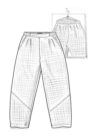 “Pavement” woven pants in organic cotton - natural