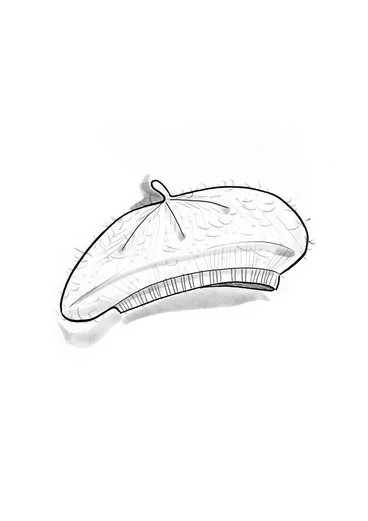 Knit beret in an alpaca blend - blackberry/melange