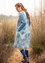 “Embla” woven organic cotton dress (flax blue XS)