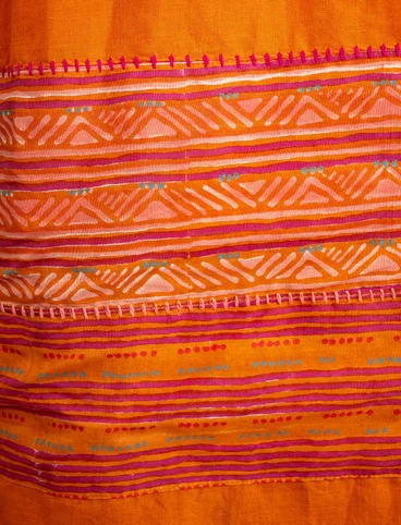 Geweven jurk "Amber" van biologisch katoen/linnen - masala