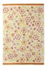 “Desert Bloom” rug in organic cotton (brick One Size)