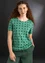 “Tyra” jersey top in organic cotton/modal (malachite/patterned M)