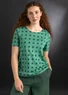 Tricot top "Tyra" van biologisch katoen/modal (malachiet/dessin S)