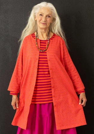 “Monika” woven tunic in organic cotton - lava red