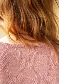 Pull "Vega" en laine d'agneau - rose cendrée/chiné