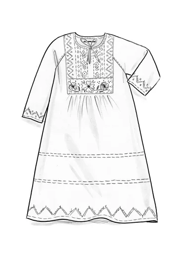 “Twinkle” organic cotton nightgown - light ecru