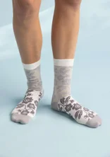 Chaussettes ��”April” en coton biologique - gris