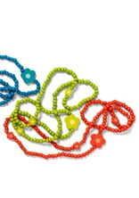 “Mira” necklace in bone/recycled wood - chilli