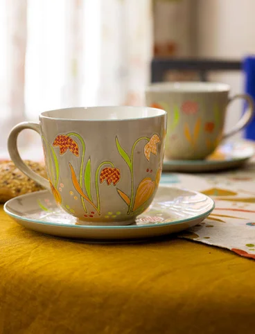 Tasse à thé ”Ängslilja” en céramique - naturel