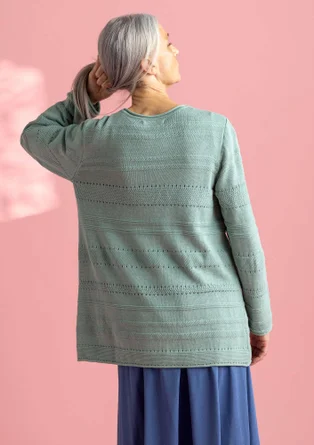 “Edna” recycled cotton favourite sweater - peppermint