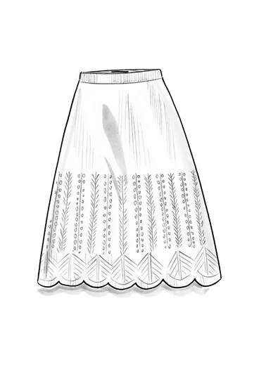 Stickad kjol "Forgetmenot" i alpackamix - skogsgrön/melange