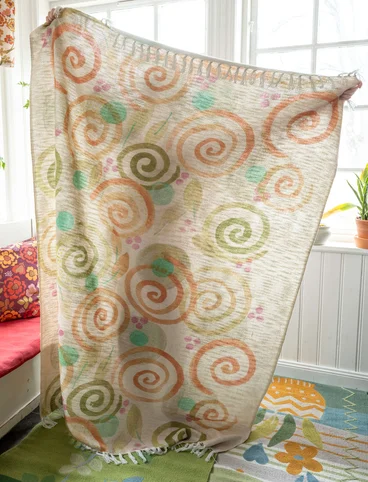 “Cumulus” organic cotton throw blanket - light sand