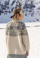 Trui "Luna" van lamswolmix - lichtzand