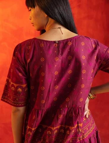 “Lalita” organic cotton dress - purple red