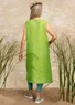 Woven linen dress (pea green S)