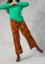 “Paraguay” velour pants in organic cotton/recycled polyester - amber