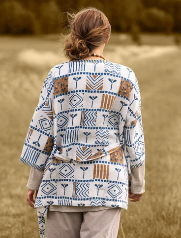 Kimono „Aditi“ aus Leinen - mitternachtsblau