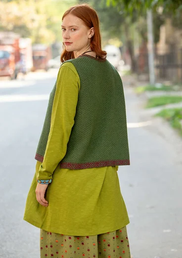 “Alora” jersey tunic in organic cotton - avocado