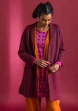 Felted organic wool blazer - burgundy