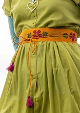 “Cross” belt in organic cotton - mustard