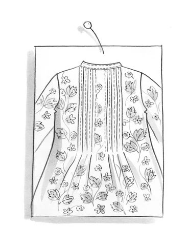 Kleid „Linnea“ aus Hanfgewebe - aubergine