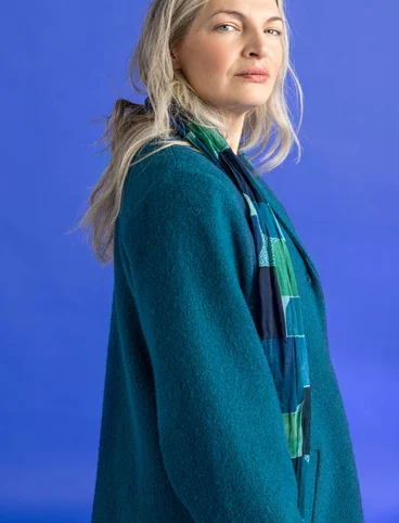 Wool-blend coat - dark petrol blue