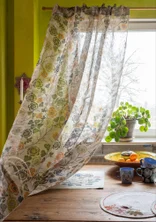 “Wild rose” linen/cotton curtain - ash grey
