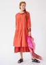 “Thea” woven organic cotton dobby dress (apricot S)