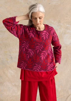 Tröja "Ophelia" i ekologisk/återvunnen bomull - purpur