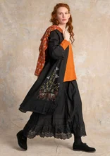 “Fåle” embroidered organic cotton dress - black