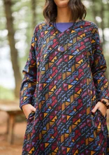 “Shiva” woven organic cotton dress - black