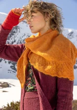 Gebreide sjaal "Forgetmenot" van alpacamix - clementine
