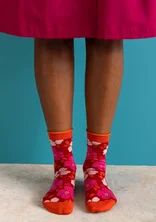 “Theia” organic cotton sock - amaryllis