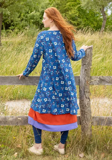 “Star” organic cotton jersey dress - porcelain blue