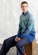 “Siv” knit tunic in recycled/organic cotton - verona green