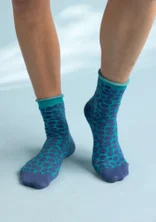 “Grace” socks in organic cotton - mountain blue