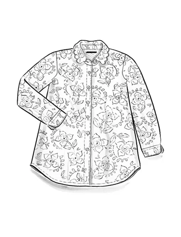 Skjorte "Kinari" i økologisk bomuld - lys varmgrå