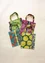 Organic cotton fabric tote bag S (multicoloured One Size)