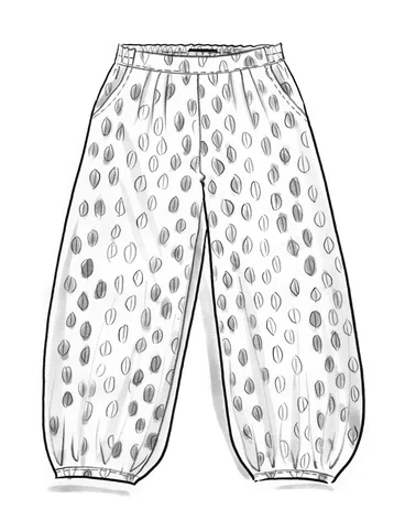 Vevd bukse «Shukla» i økologisk bomull - indigo