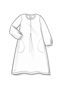 Robe « Ylva » en jersey de coton biologique/élasthanne - vert foncé