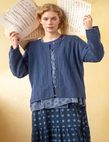 Strickjacke „Nova“ aus Lammwolle - indigo