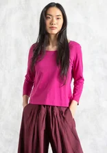 Jersey top in organic cotton - cerise