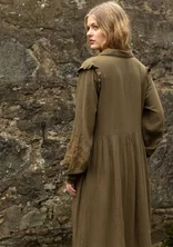 “Frigg” solid-colour, organic cotton dress - spruce
